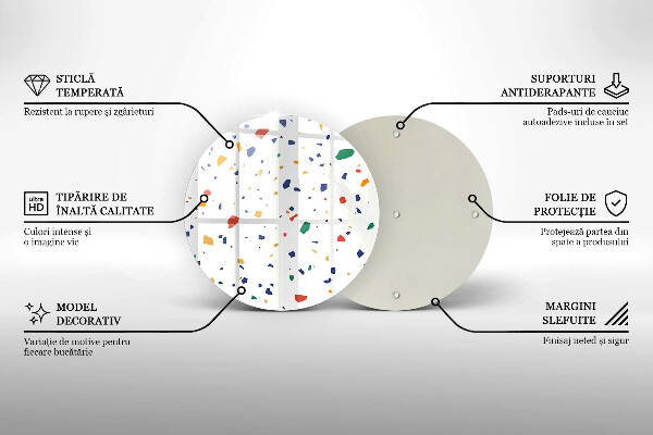 Skärbräda glas unik Färgglatt stengods