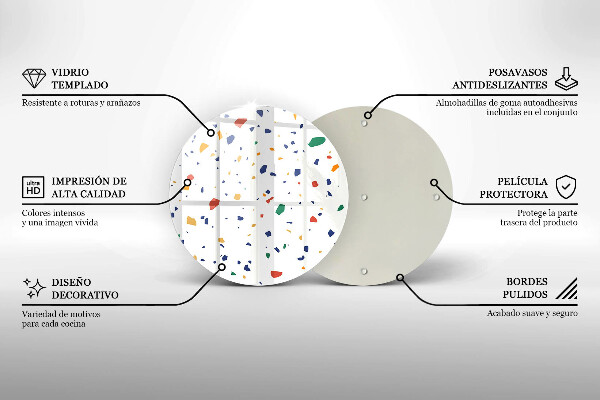 Skärbräda glas unik Färgglatt stengods