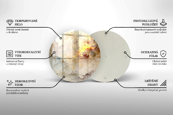 Skärbräda glas unik Marmorstruktur med guld