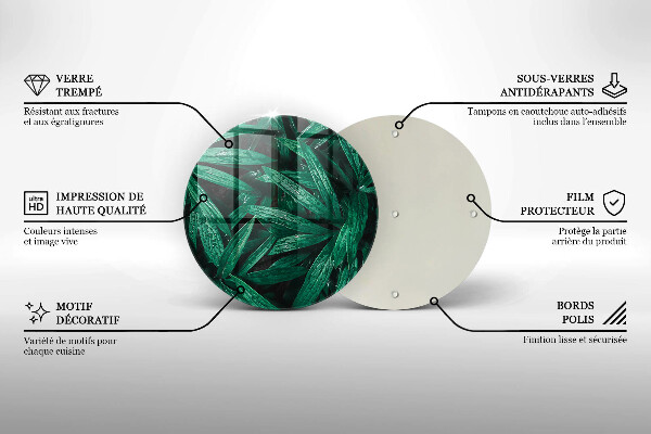 Skärbräda glas unik Växter löv