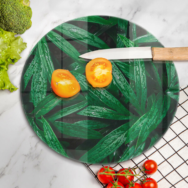 Skärbräda glas unik Växter löv