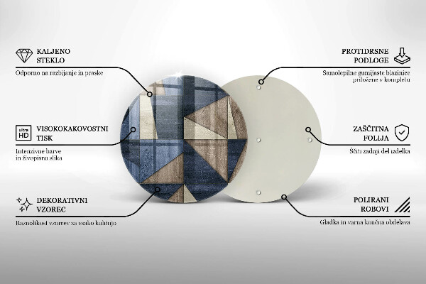 Skärbräda glas unik Geometrisk abstraktion