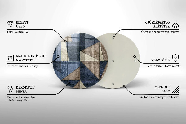 Skärbräda glas unik Geometrisk abstraktion