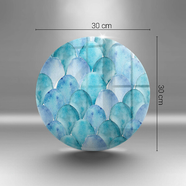 Skärbräda glas unik Akvarell skalor