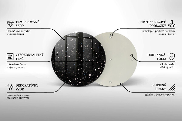 Skärbräda glas unik Mörk stengods