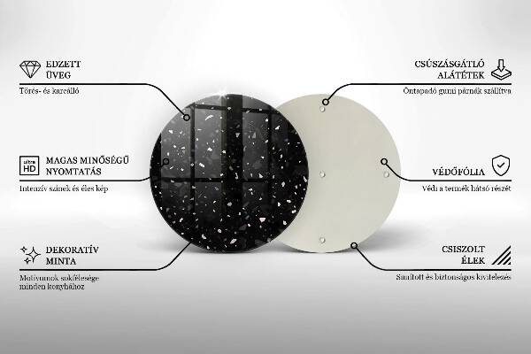 Skärbräda glas unik Mörk stengods