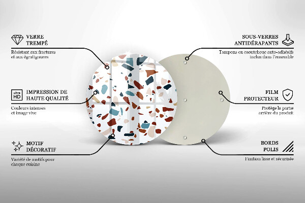 Skärbräda glas unik Dekorativ sten