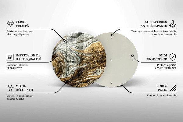 Skärbräda glas unik Rik abstraktion