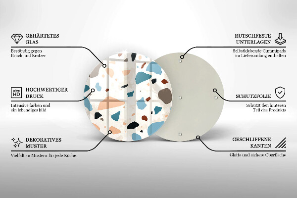 Skärbräda glas unik Dekorativt stengods