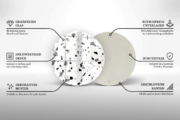 Skärbräda glas unik Dekorativt stengods