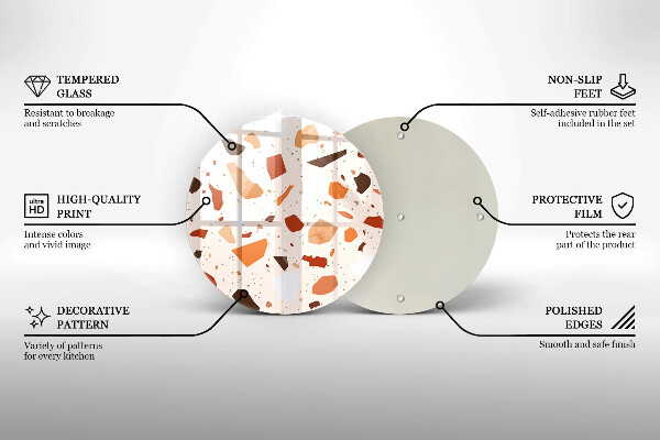 Skärbräda glas unik Dekorativt stengods