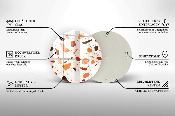 Skärbräda glas unik Dekorativt stengods
