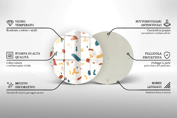 Skärbräda glas unik Dekorativt stengods