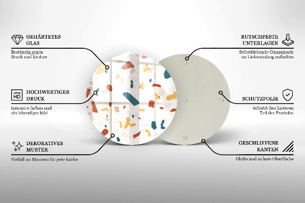 Skärbräda glas unik Dekorativt stengods