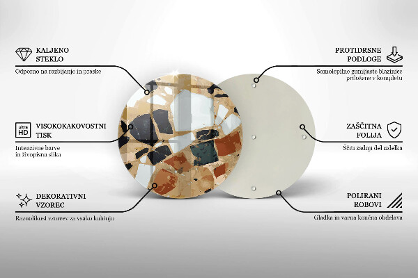 Skärbräda glas unik Dekorativ stenplatta