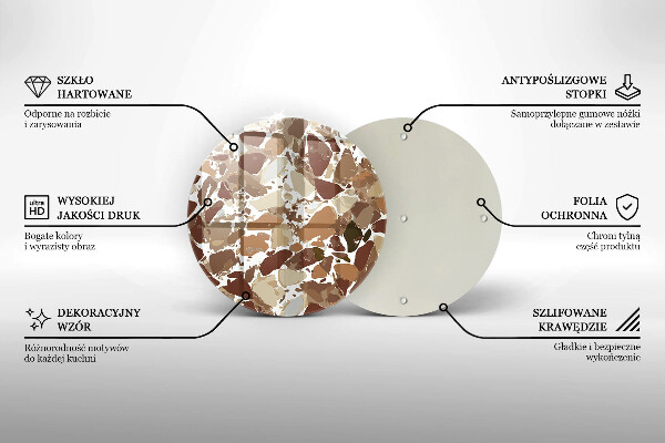 Skärbräda glas unik Sten dekorativa fläckar