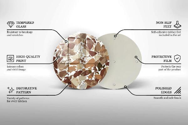 Skärbräda glas unik Sten dekorativa fläckar