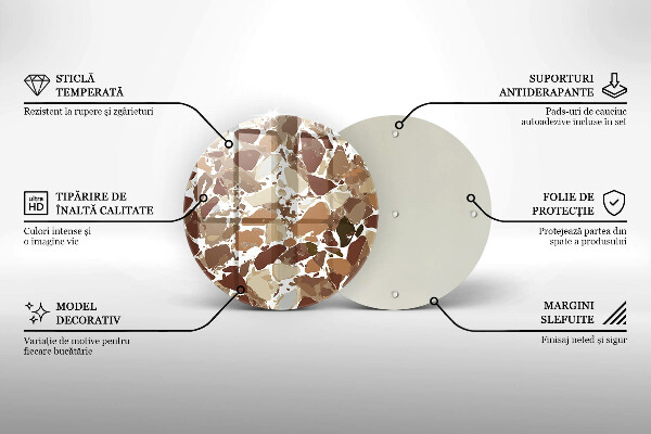 Skärbräda glas unik Sten dekorativa fläckar