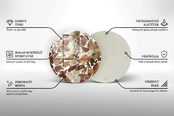 Skärbräda glas unik Sten dekorativa fläckar