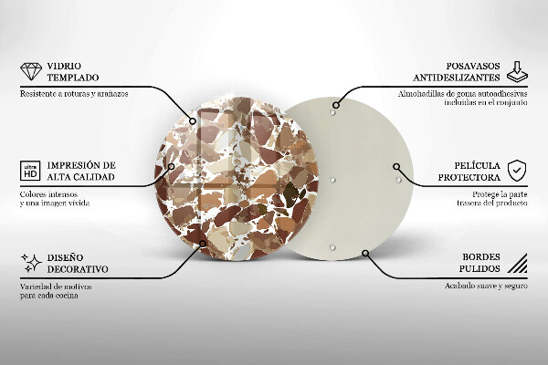 Skärbräda glas unik Sten dekorativa fläckar