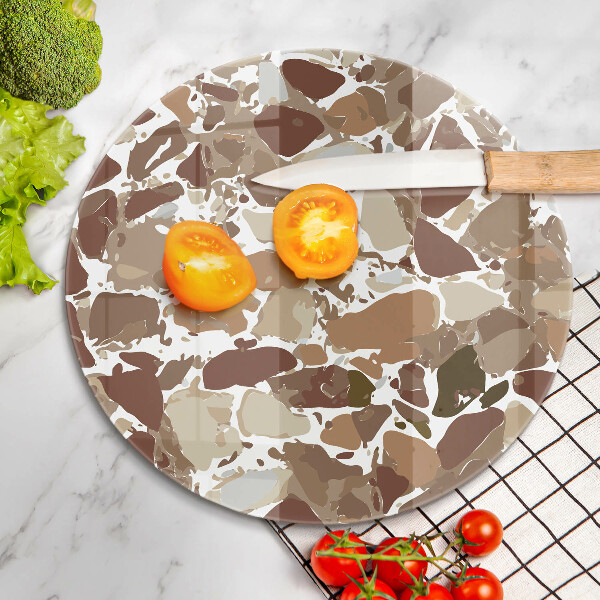 Skärbräda glas unik Sten dekorativa fläckar