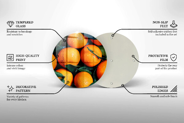 Skärbräda glas unik Orange frukt