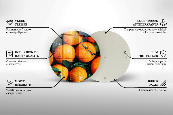 Skärbräda glas unik Orange frukt