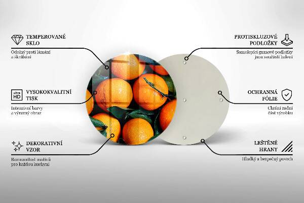 Skärbräda glas unik Orange frukt