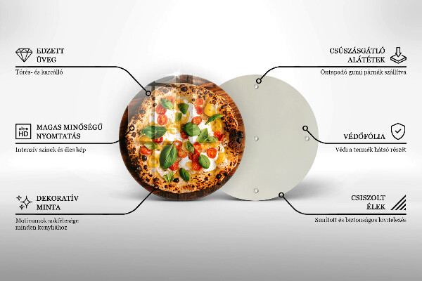 Skärbräda glas unik Italiensk pizza