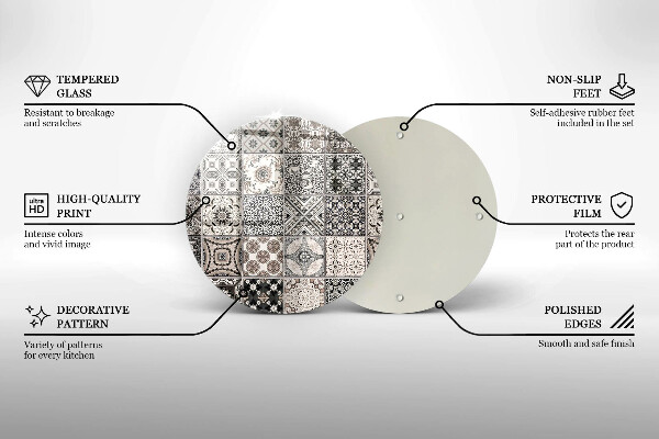 Skärbräda glas unik Dekorativa plattor