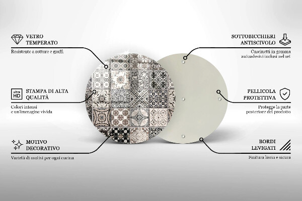 Skärbräda glas unik Dekorativa plattor
