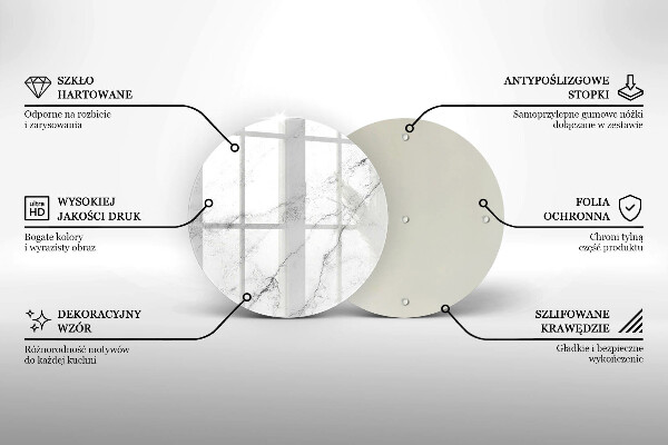 Skärbräda glas unik Elegant marmorstruktur