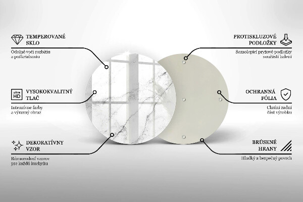 Skärbräda glas unik Elegant marmorstruktur