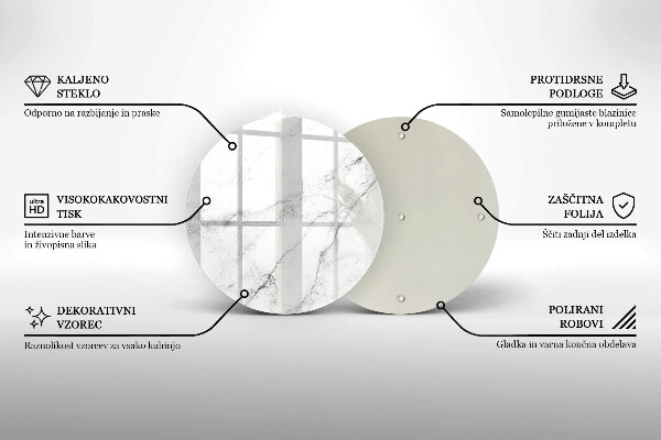 Skärbräda glas unik Elegant marmorstruktur