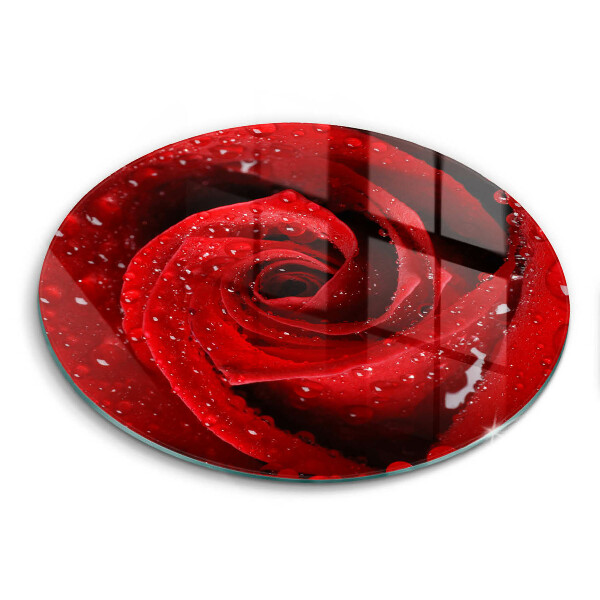 Skärbräda glas unik Rosen blomblad