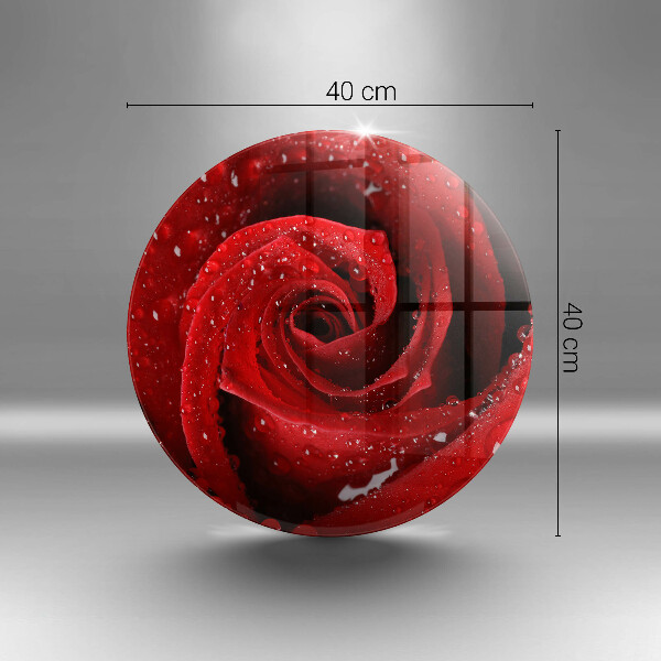 Skärbräda glas unik Rosen blomblad