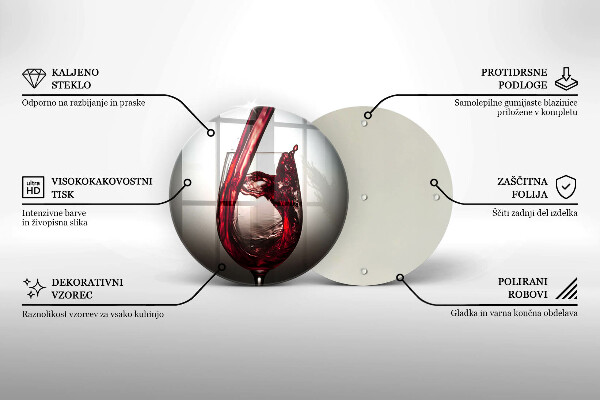 Skärbräda glas unik Glas och rött vin