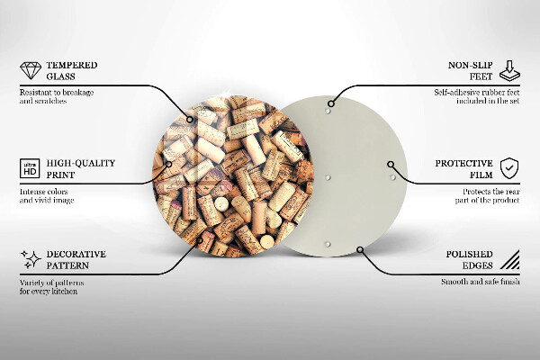 Skärbräda glas unik Vinkorkar seamless mönster
