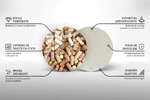 Skärbräda glas unik Vinkorkar seamless mönster