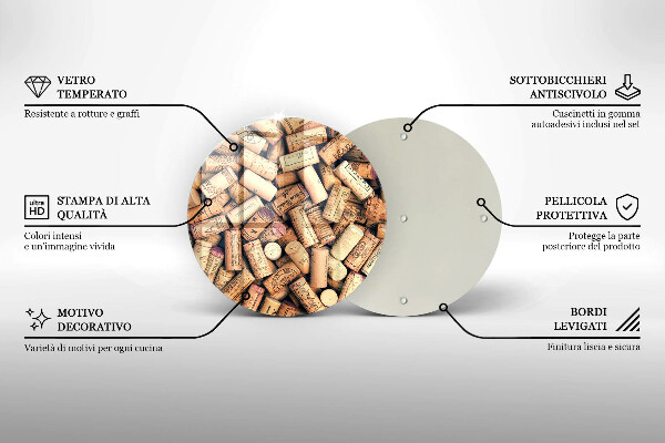 Skärbräda glas unik Vinkorkar seamless mönster