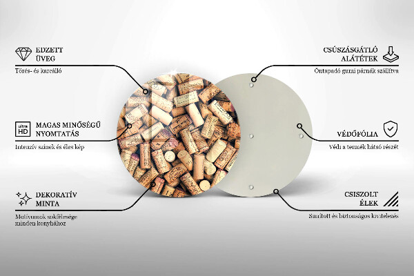 Skärbräda glas unik Vinkorkar seamless mönster