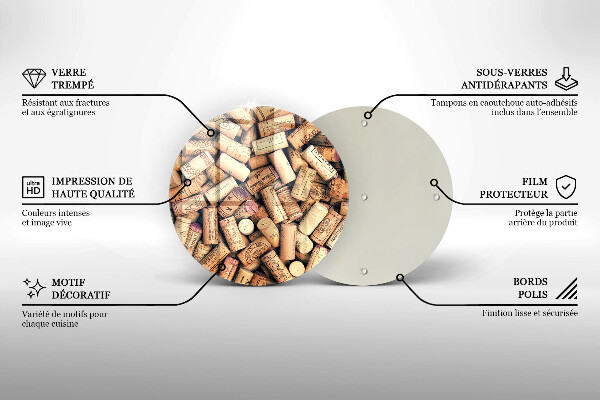 Skärbräda glas unik Vinkorkar seamless mönster
