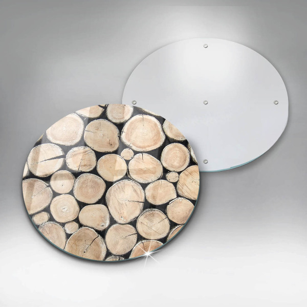 Skärbräda glas unik Trästammar