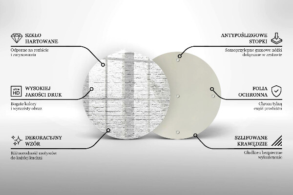 Skärbräda glas unik Tegelvägg