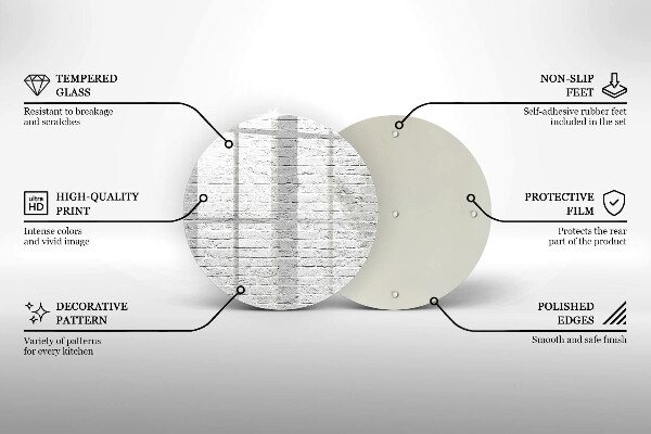Skärbräda glas unik Tegelvägg