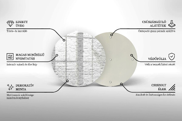 Skärbräda glas unik Tegelvägg