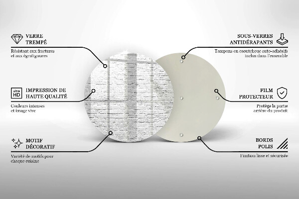 Skärbräda glas unik Tegelvägg