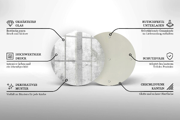 Skärbräda glas unik Betongstruktur