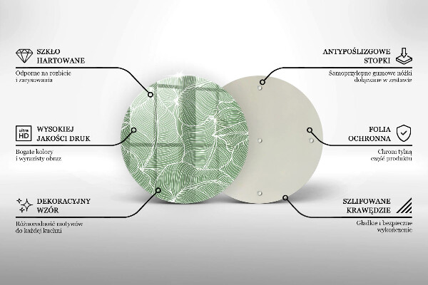 Skärbräda glas unik Linjära blad