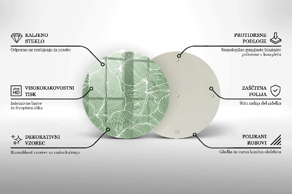 Skärbräda glas unik Linjära blad